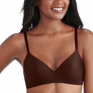 Vanity Fair Wirefree Full Coverage Bra 38C Brown Silky NEW